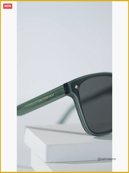 Square Polarized Sunglasses with 3D Rivets, HD UV400 Protection main image 4